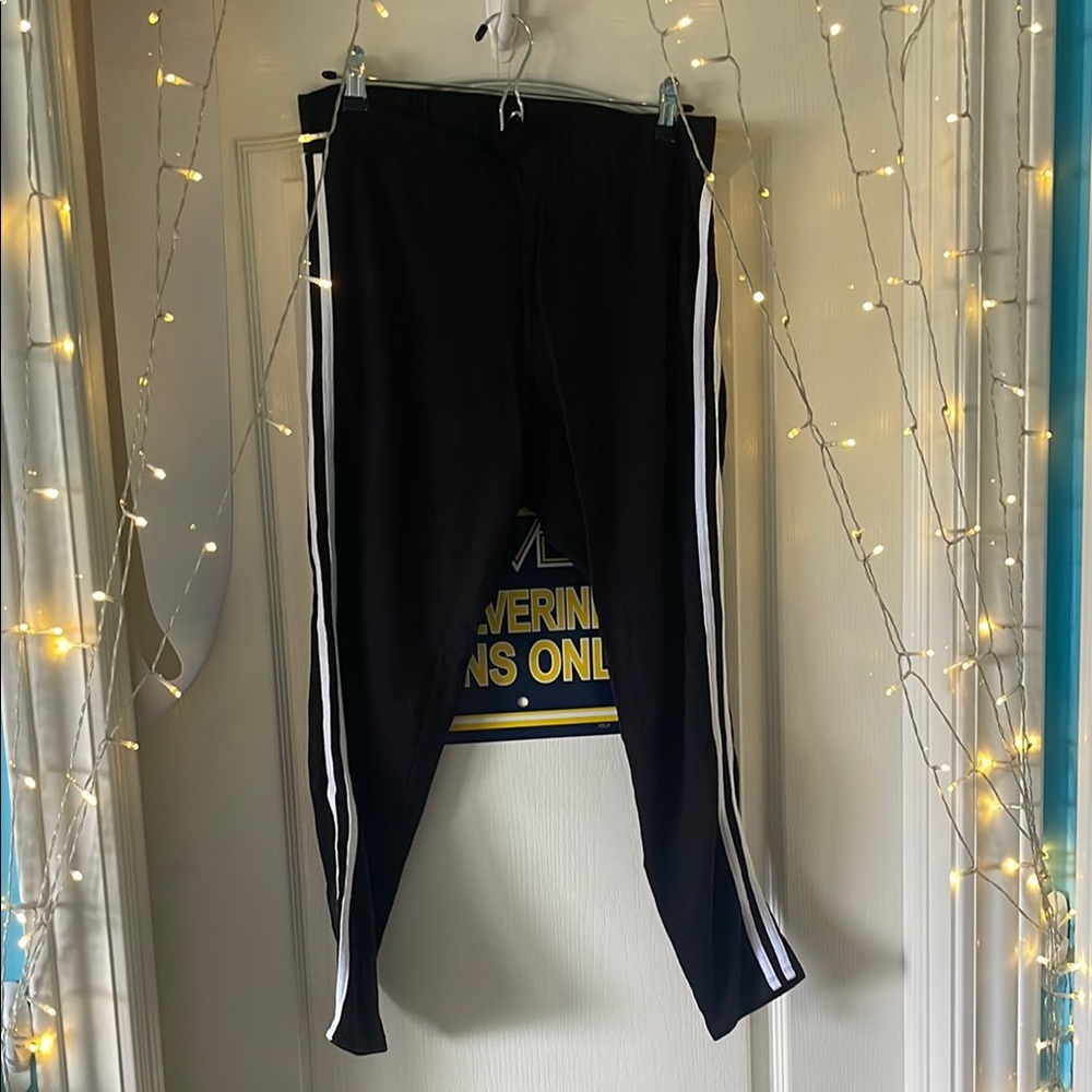 Torrid Black and White Leggings with Iconic Stripes